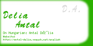 delia antal business card